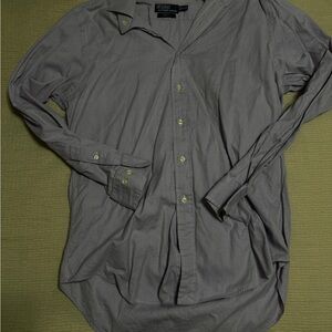 Ralph Lauren Men's Gray Casual Button Down Shirt